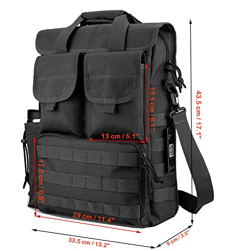Tactical Messenger Bag Military MOLLE Sling Shoulder Pack Laptop Briefcase