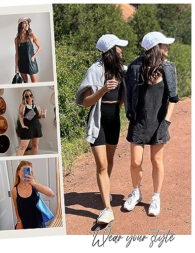 Lentta Womens Athletic Sleeveless Mini Dress with Built-in Shorts X-Small Black