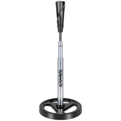 SPOYNAL Portable Batting Tee, Adjustable Tee for Baseball/Softball - 24" to 46" Height, Hand-Rolled Flexible Rubber Top & Easy Transport Base for Baseball/Softball Training, T-Ball, Youth & Adults