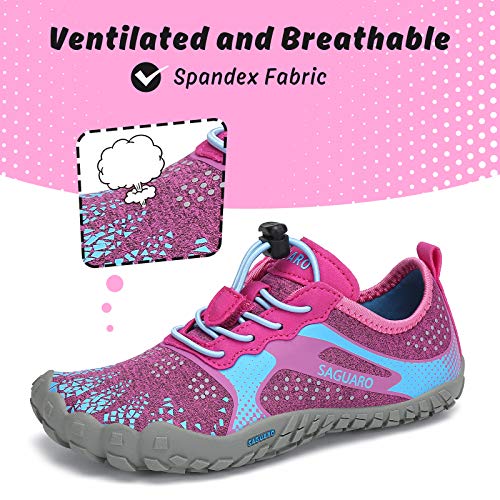 SAGUARO Kids' Barefoot Shoes Boys Girls Quick Dry Aqua Athletic Sneakers Lightweight Sport Footwear Toddler Water Shoes