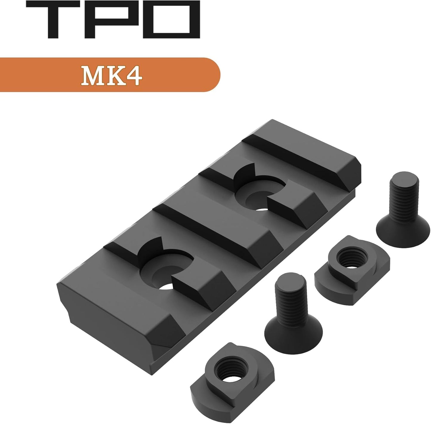 TPO Aluminum Mlok Picatinny Rail Mount, T-Nuts & Screws & Hex Wrench Included (4-Slot) MK4