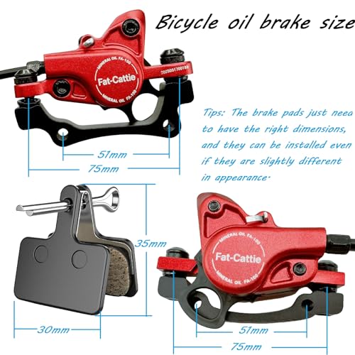 Hydraulic Disc Brake Set for Mountain Bike with 160mm Rotors - Red (Variation of THIS listing)