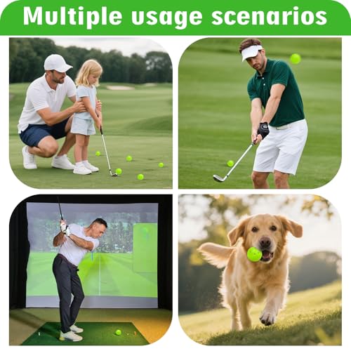 Green Plastic Golf Balls Practice Pack 26 Pcs Limited Flight Indoor Outdoor