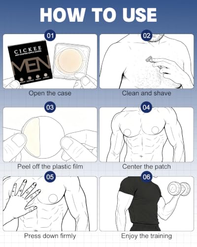 CICKEE Nude 04 Silicone Nipple Covers for Men Running - Discreet Nip Guards