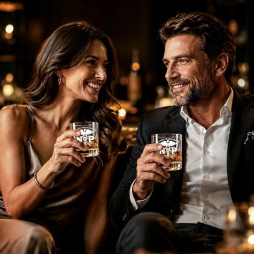 Whiskey Glasses Set with Gift Box - 11 oz Clear Lead-Free Glass