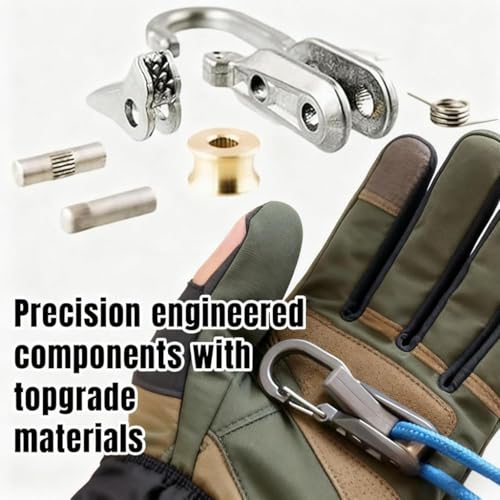 Heavy Duty Retractable Rope Tensioner with Carabiner for Camping & Tarp
