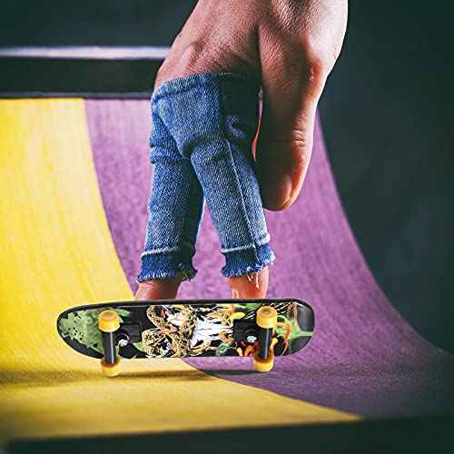 36 Pieces Mini Finger Skateboard Toy Skateboard Finger Boards with Double Sided Pattern Creative Fingertip Movement Toys for Birthday Goodie Bag Stuffers