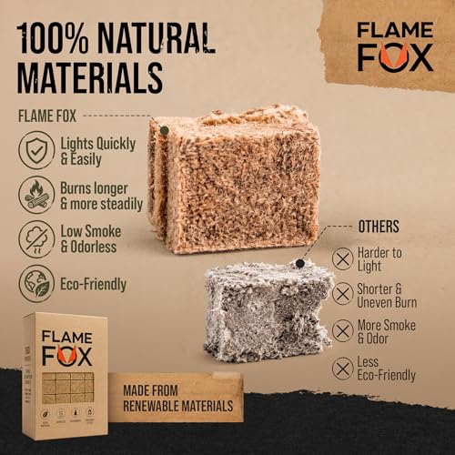 Fire Starter Cubes 160 pcs - Quick Natural Waterproof Long Burn for Campfires BBQ Fireplace
