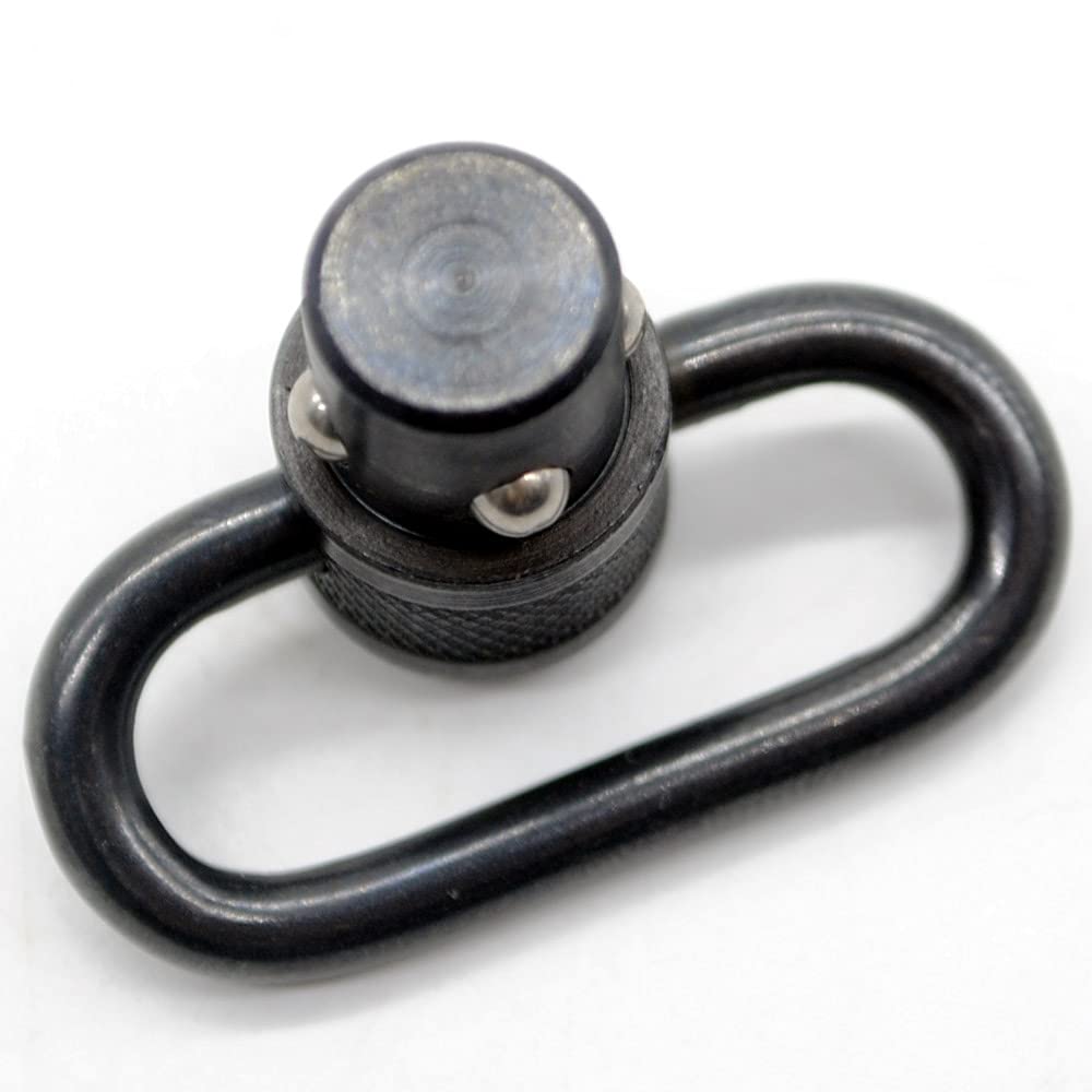 Smith's Kit 1 inch Sling Swivel Push Button Heavy Duty Quick Detachable Sling Swivel Black