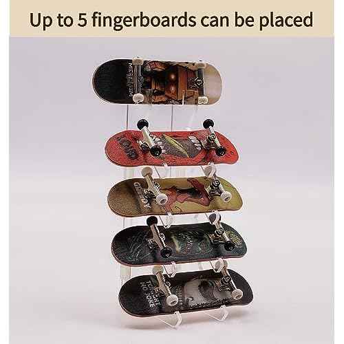 Fingerboard Display Rack,Pro Finger Skateboard Storage Stand,Transparent Acrylic Finger Board Racks