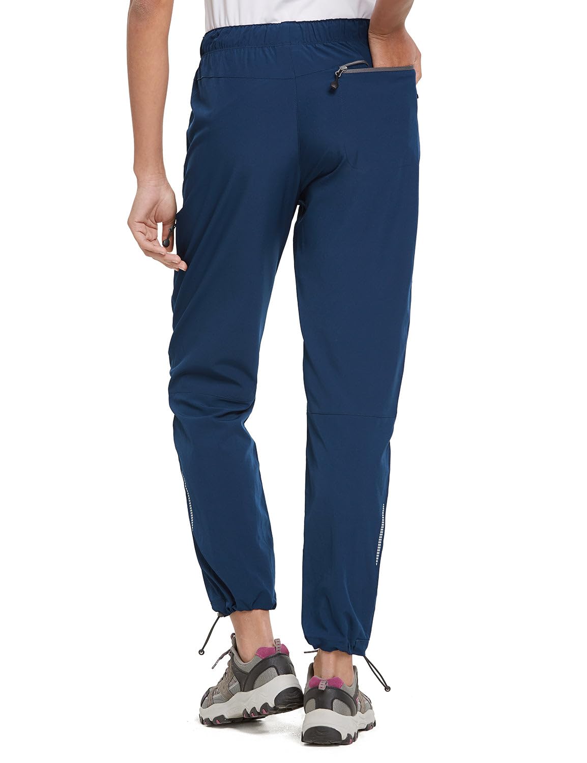 baleaf Travel Pants Women Hiking Long Tall Lightweight Quick Dry Water Resistant Cargo Pants 31'' Trip 31''-Navy Blue XL