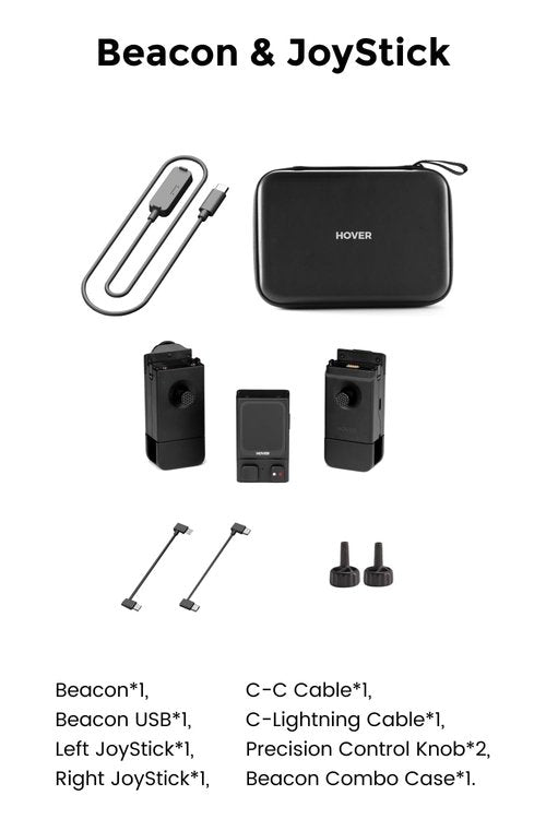 HOVERAir Beacon & Joystick Set – Lightweight Motion Controller with Real-Time Display and Safe Flight Features for Cycling, Travel, and Outdoor Filming