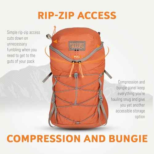 Mystery Ranch Gallagator 15 Backpack ? Weather Resistant Travel Bag with Sternum Strap ? Paprika, 15L, S/M
