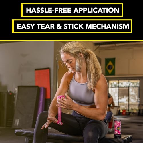 Goat Tape Super Stretchy Thumb Tape Pink 4-Pack - Gym & Cross Training Wraps
