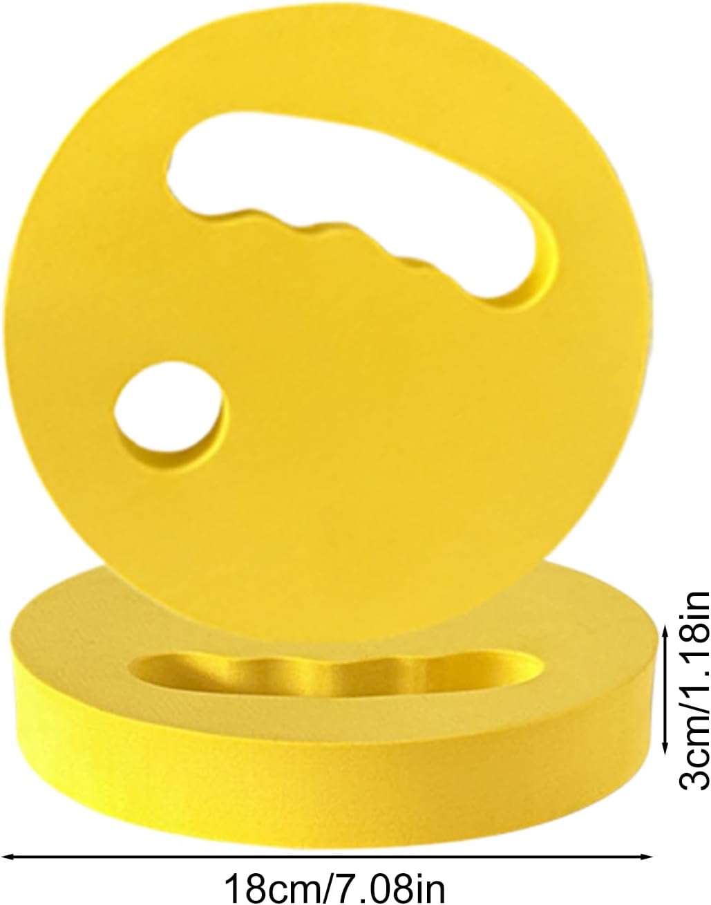 18x3 Cm 2 Pieces Water Exercise Discs EVA Floating Aqua Training Disc Pool Workouts Aid with Ergonomic Grip for Adults Swimming Beginners Teens Women Boys Men