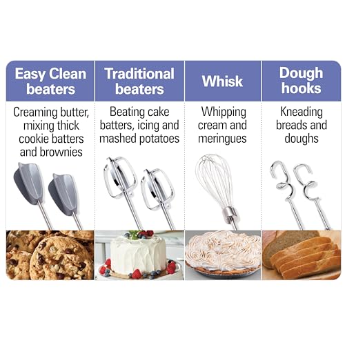 Hamilton Beach 6-Speed Electric Hand Mixer with Easy Clean Beaters - Black, 275W