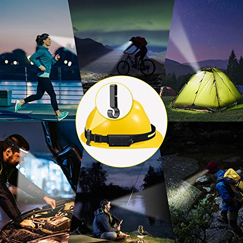 Rechargeable Headlamp 3PCS, 230¡Æ Wide Beam Head Lamp, Motion Sensor LED Headlamp Rechargeable, 5Mode Bright Headlamps for Adults, Head Lights for Forehead, Hard Hat Headlight, Camping Essentials Gear
