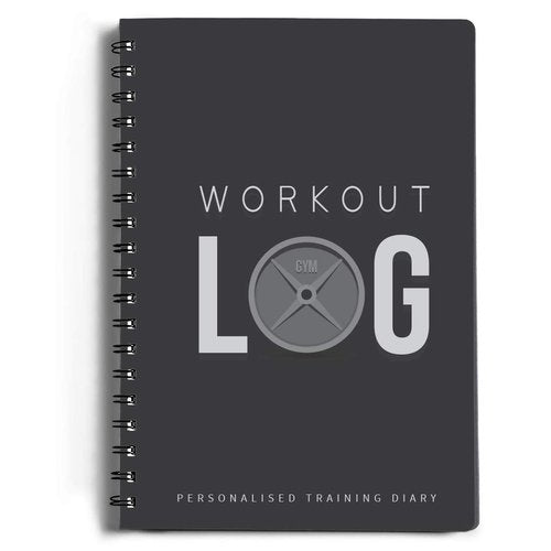 Workout Planner for Daily Fitness Tracking & Goals Setting - A5 Size, 6” x 8”, Charcoal Gray - Men & Women Personal Home & Gym Training Diary - Log Book Journal - by Workout Log Gym