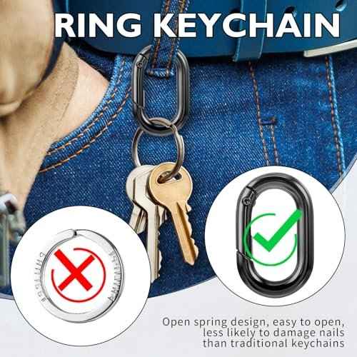10Pcs Small Carabine Mini Carabiner Clip 1in Spring Snap Hook Heavy Duty for Car Keychain Hooks Camping Climbing