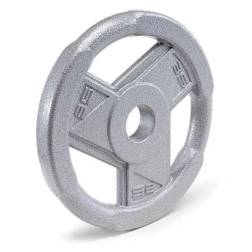 Marcy Classic 2" Cast Iron Olympic Grip Plates for Strength Training and Weightlifting