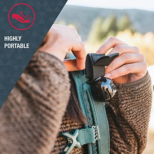 Bear Bell with Magnetic Silencer - Black for Hiking & Camping Safety