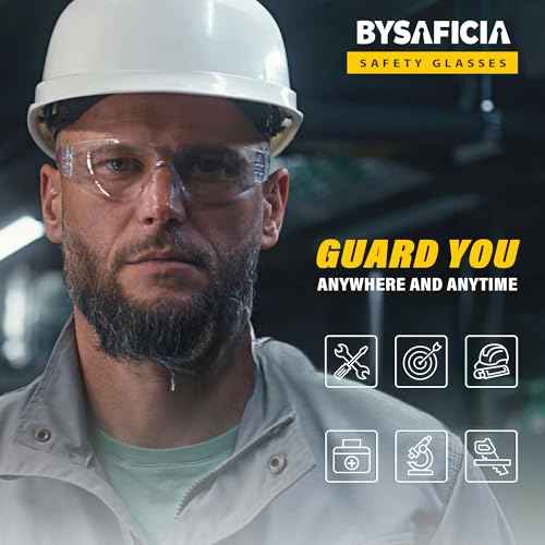 Clear Safety Glasses Bulk Pack of 24, UV Protection and Impact Resistant Lens, Safety Goggles for Men Women, Protective Eyewear with ANSI Z87.1 for Outdoor Work, Construction, Industrial Work, Lab
