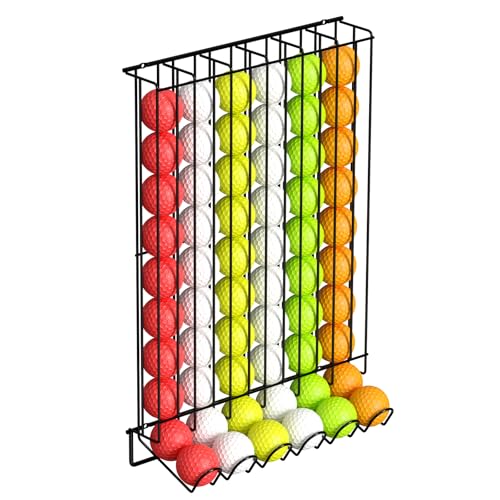 Sunexinlo Black Golf Ball Holder for 60 Balls Wall & Countertop Dispenser