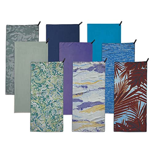 Travel Microfiber Towel - Face Size 10 x 14 Inch - Sage - Fast-Drying & Absorbent