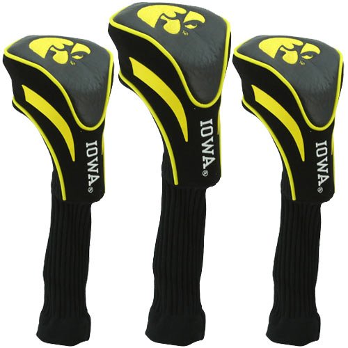 Collegiate Golf Headcovers Set - Iowa Hawkeyes Team Spirit - One Size - Multi Team Colors