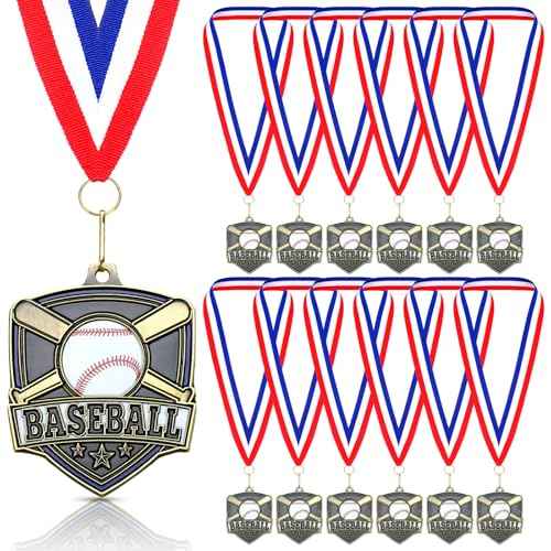 10/20 /30/40 Pcs Award Medals Bulk Sports Medals with Neck Ribbons 2.4 Inch Winner Award Trophy Prize Gift for Sports Themed Party Favors Tournaments School Match