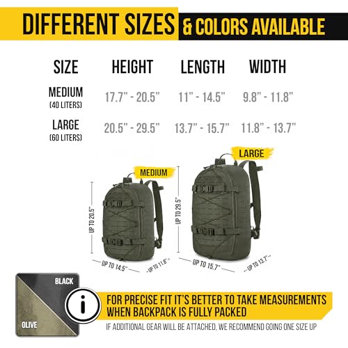 Waterproof Backpack Rain Cover for 30-40L Hiking Travel Camping Black Medium
