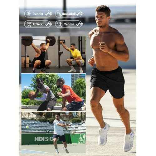 NORTHYARD Men's Athletic Running Shorts Quick Dry Workout Shorts Lightweight Sports Gym Basketball 7"/ 9"/ 5" Tennis Hiking
