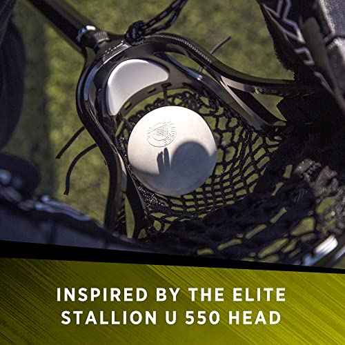 STX Lacrosse Stallion 200 Boys Complete Stick with Mesh Pocket, Attack/Midfielder