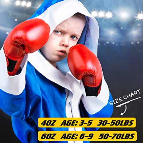 Kids Boxing Gloves 4oz Pink for Youth & Toddler Training - Fluorescent