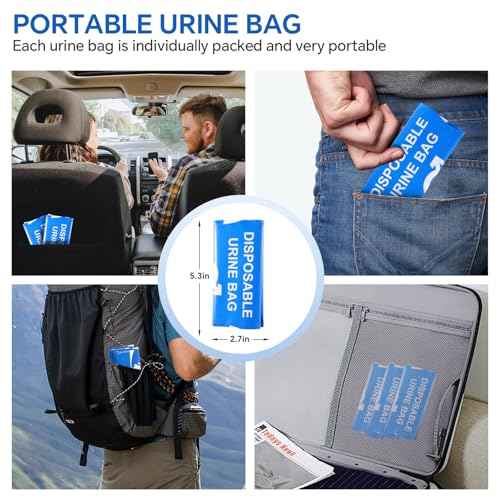 Urine Bag, 12PCS Disposable Pee Bags for Travel for Women Men, 900ML Emergency Urinal Bag and Vomit Bag, Portable Unisex Urinal Bags for Camping, Hiking, Traffic Jams, Pregnant, Patient, Kids