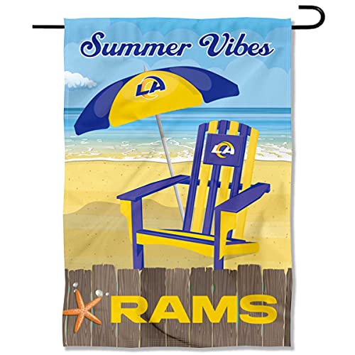 Los Angeles Rams Summer Decorative Seasonal Garden Flag Double Sided Banner
