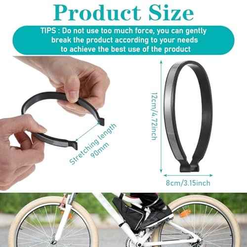 4Pcs High Reflective Cycling Trousers Clips, Safety Bicycle Elastic Ankle Cuffs Bands, Outdoor Recreation Cycling Trouser Clip Pant Leg Cuff Clip Reflective Gear for Riding Fishing Outdoor
