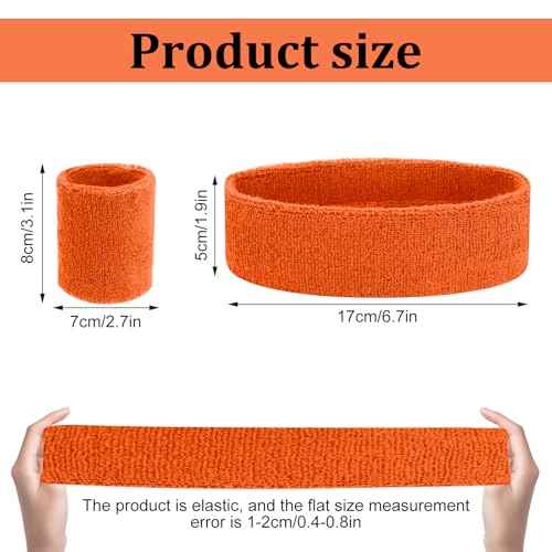 Yolev 3Pieces Sweatband Set, Sports Headband and Wristbands, Set of 1 Headband and 2 Wristbands, for Athletic Men and Women, Black and Neon Green, One Size(Light Green)