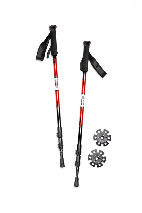 Redfeather Outdoors Trekking Poles ??Adjustable Lightweight Hiking Poles with Snow Baskets & Carbide Tips for Winter, Rubber Tips for Summer, All-Terrain Use