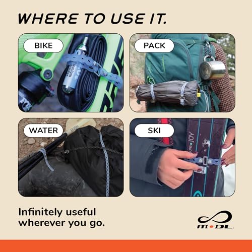 Black Modular Gear Straps for Camping & Travel - 4 Pack