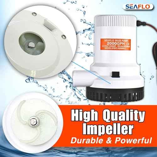 SEAFLO 01 Series 2000 GPH Bilge Pump ? 12V, 1-1/8" Outlet, Marine Submersible Pump with Anti-Airlock Protection, CE & Rohs Certified, 4-Year Warranty | Reliable for Boats and Marine Applications