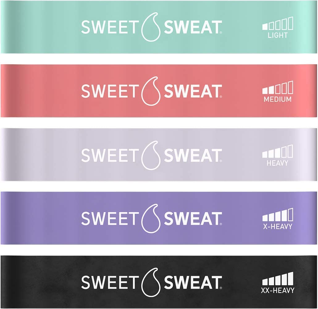 Sweet Sweat® Mini Loop Hip Bands with 5 Levels of Resistance (Multi-Color)