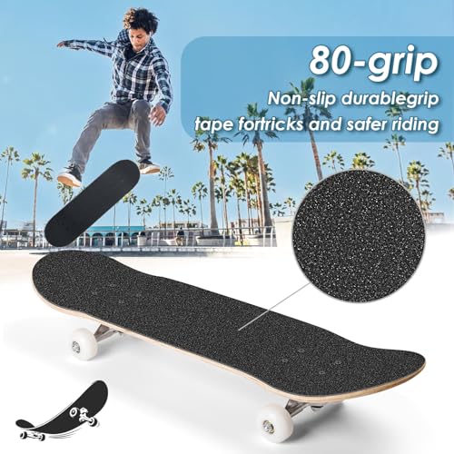 4 Pcs Skateboard Grip Tape 33x9 Inches No Air Bubbles Black - Variation of 4Pcs 9x33"