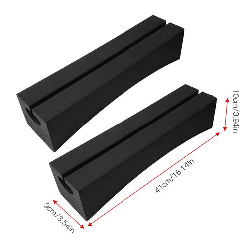 Acouto Roof Rack Padding Fork Outdoor Portable Car Roof Racks Bars, EVA Soft Oval Design, for Surfboard, Kayak, Stand Up Paddle Transportation - One Pair Rack Bar