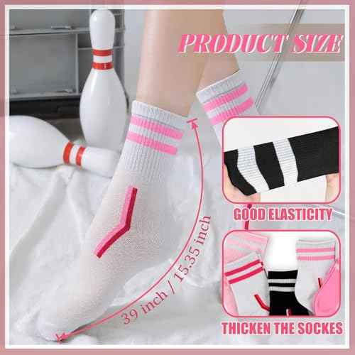 Women's 2-Stripe Crew Socks (6-Pair) Casual Athletic Socks for Women Girls