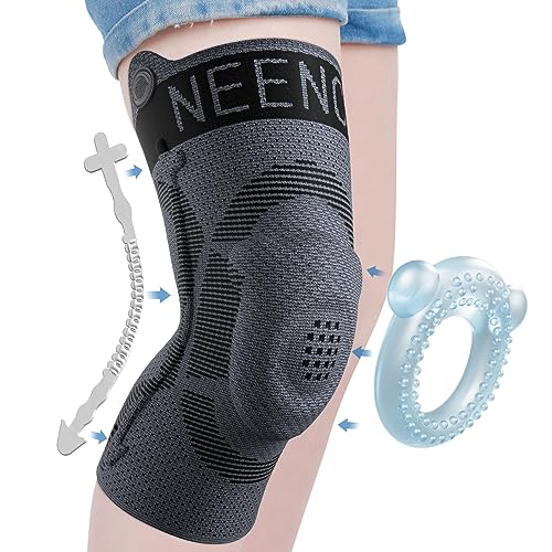 Kids Knee Brace Sleeve - Black Large Youth Compression Support for Boys & Girls