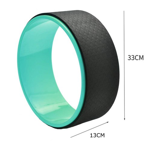 NGT 13 Inch Yoga Wheel - Strong & Comfortable, Black-Green