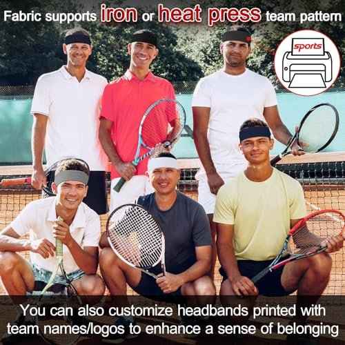 10 PCS Headbands for Women - Fashion Non Slip Cotton Headbands for Women and Men Perfect for Sports and Outdoor Activities in Summer,Including Running, Yoga, Cycling, Gym Workouts