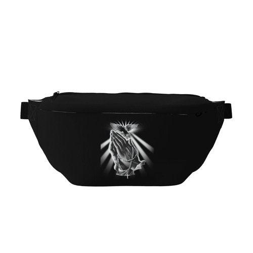 Jesus Cross Fanny Pack for Women Men Jesus Waist Wallet Bag Adjustable Belt Bags for Running, Shopping, Hiking