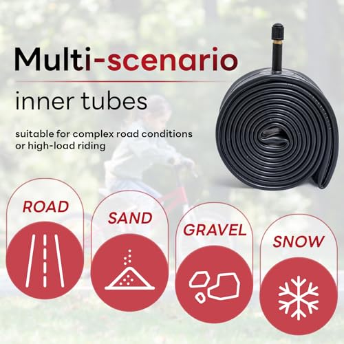Heavy Duty Bike Inner Tube 16x2.1/2.125/2.25/2.3/2.35/2.4/2.5 - Universal Fit